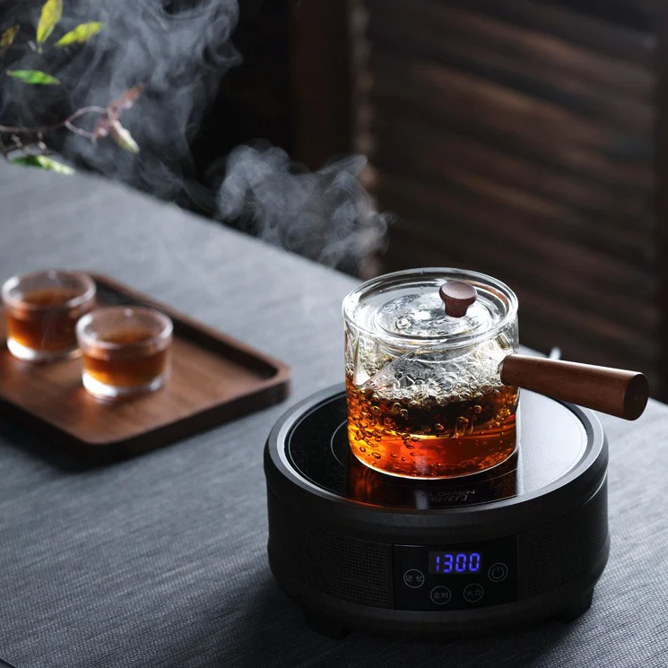 Glass Teapot With Wooden Handle - Image 7