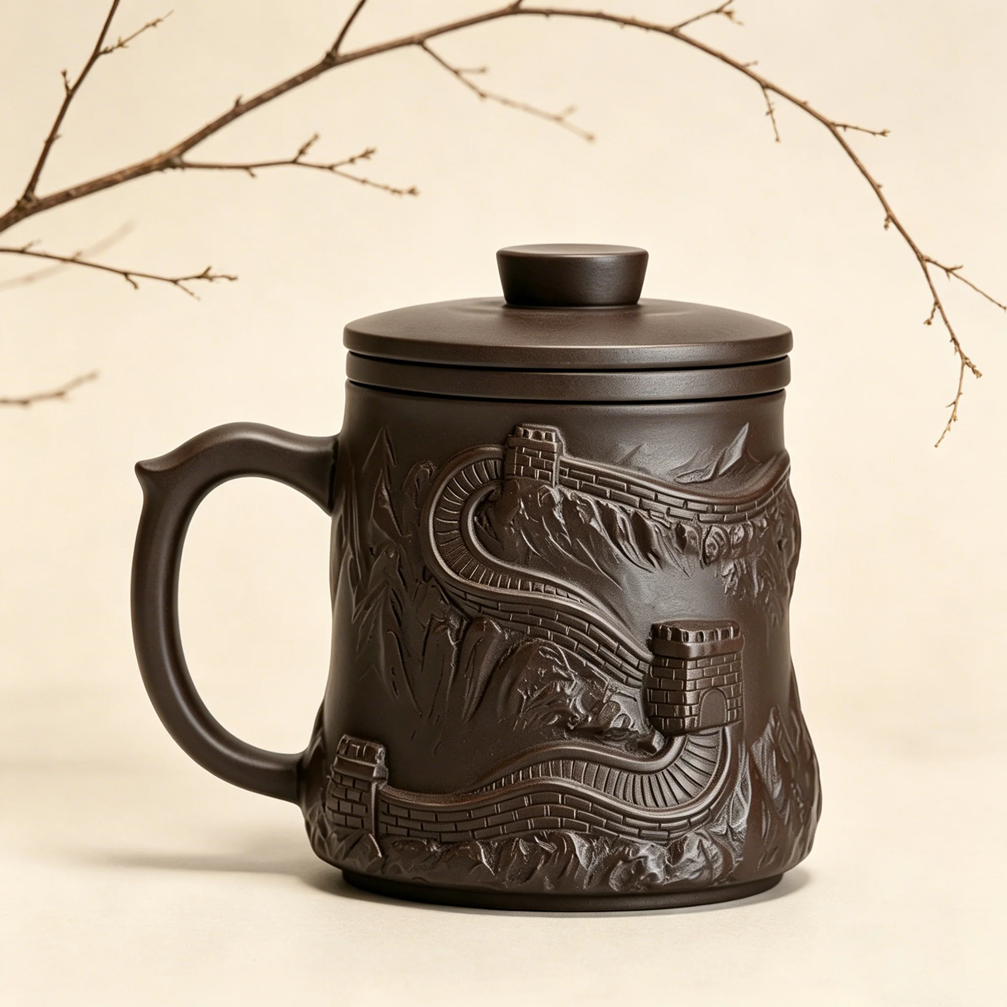 Great Wall Purple Clay Tea Cup With Infuser - Image 5