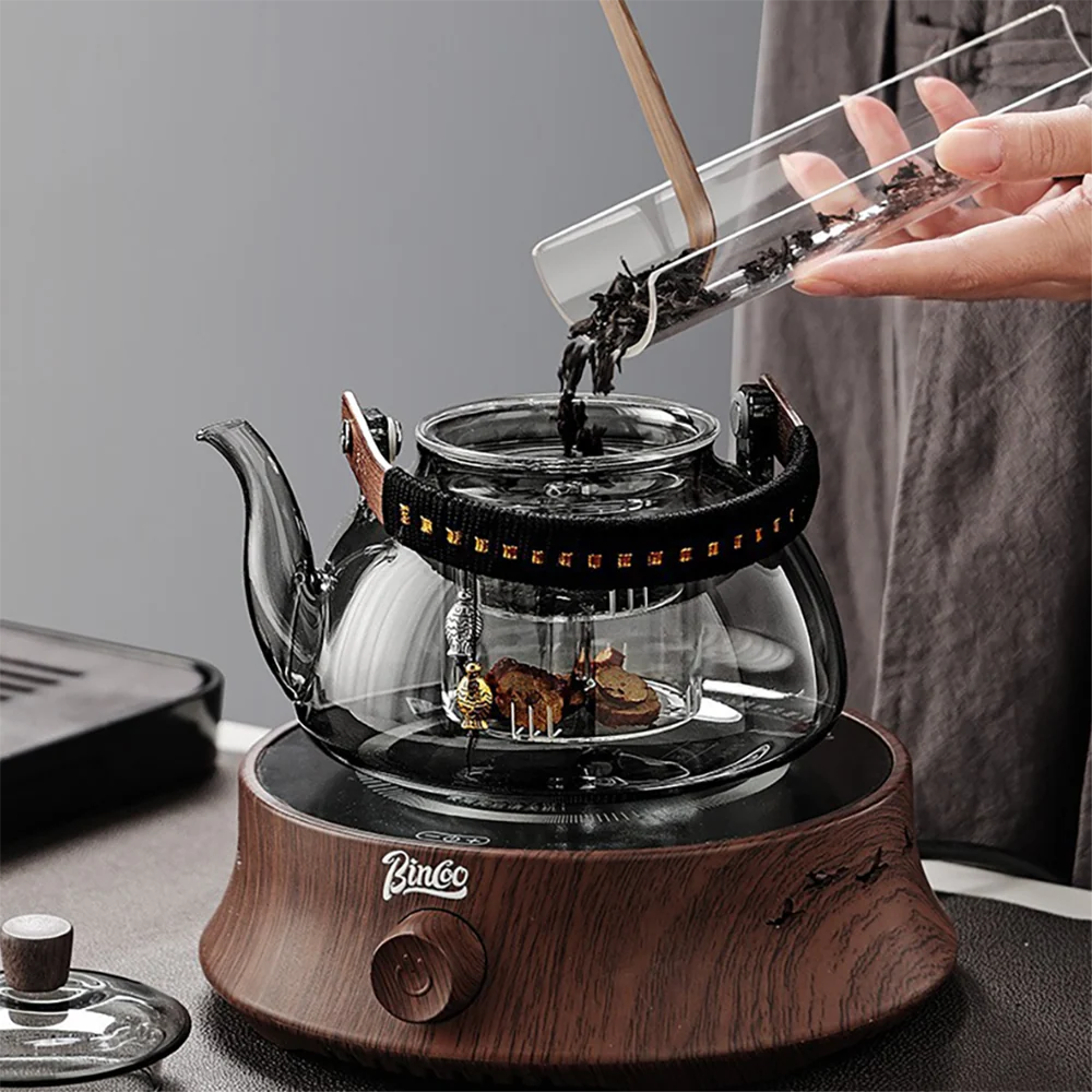 Grey Glass Teapot With Steam Infuser - Image 2