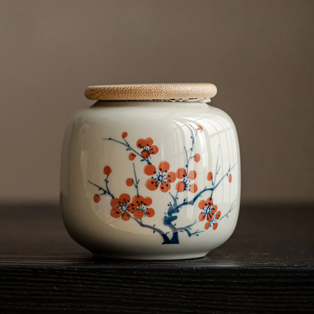 Hand-painted Ceramic Tea Caddy - Image 7