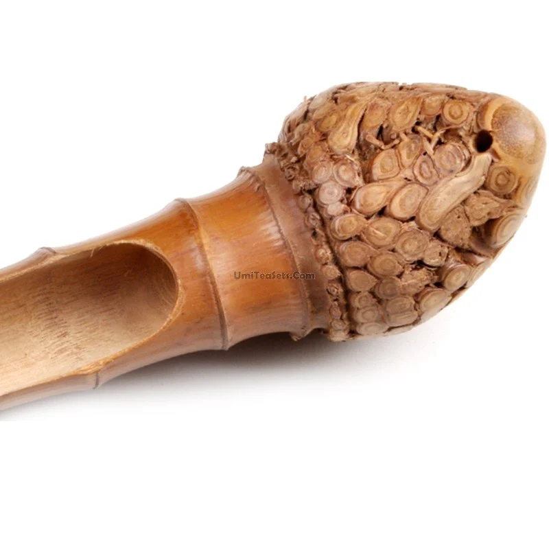 Handmade Bamboo Root Cha He Tea Holder - Image 3