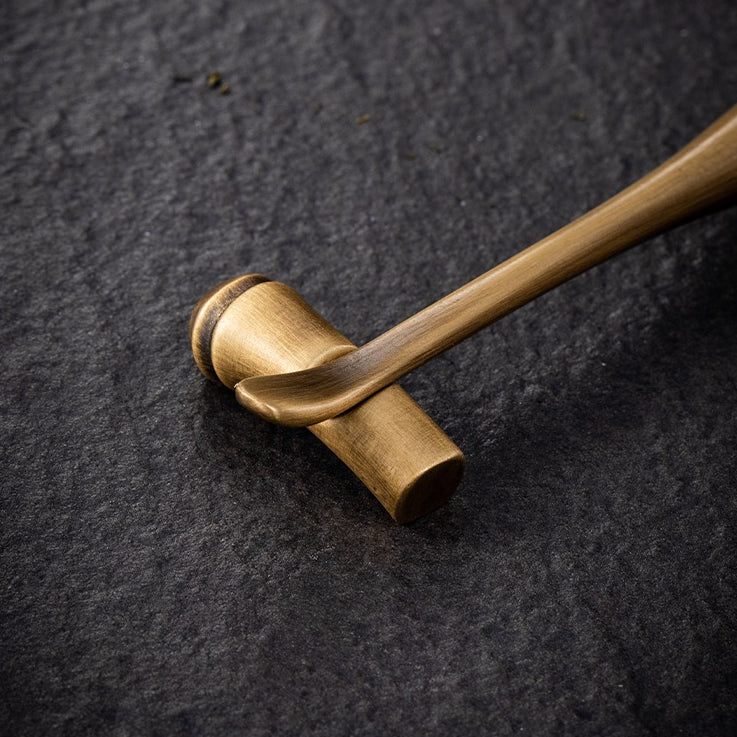 Handmade Brass Tea Holder With Lotus Spoon - Image 7
