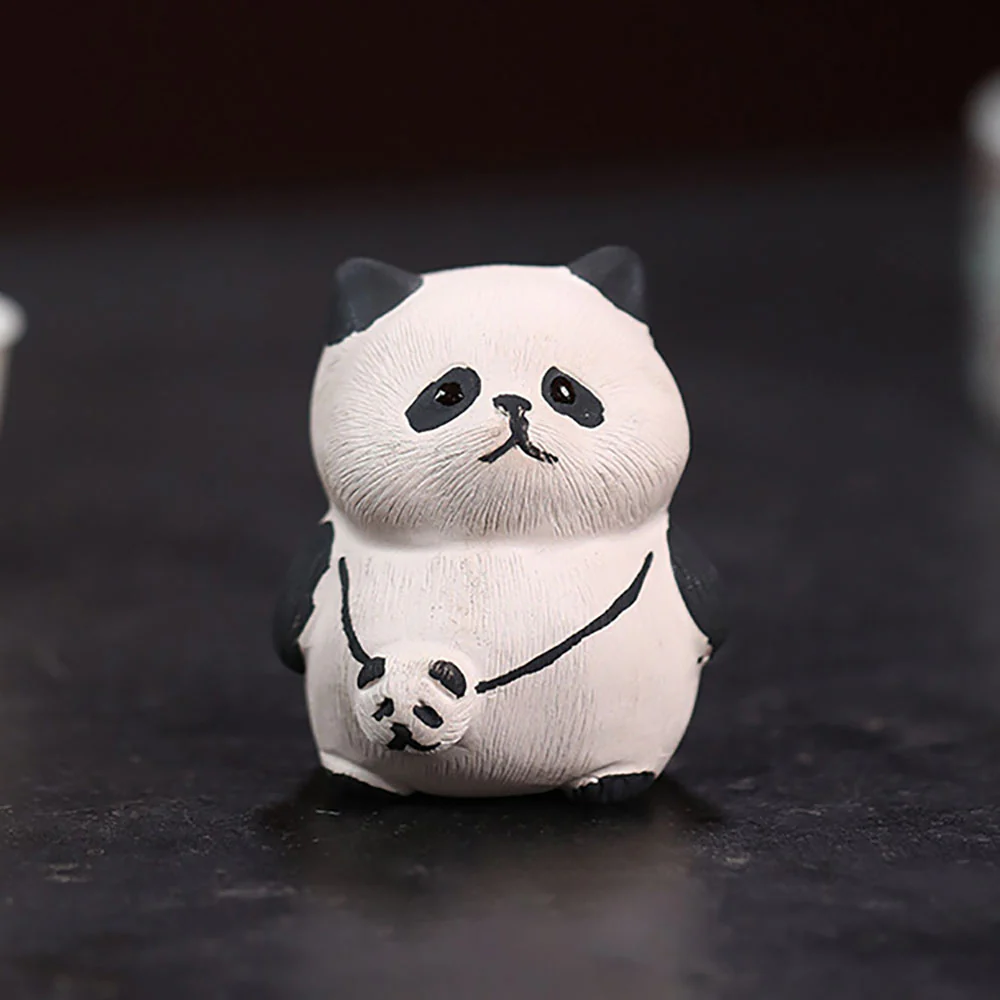 Handmade Clay Panda Tea Pet - Image 2
