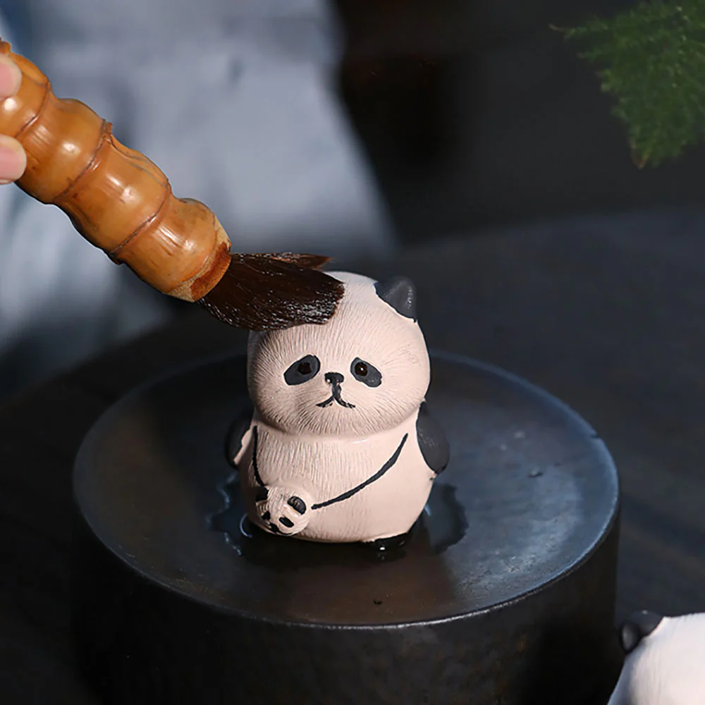 Handmade Clay Panda Tea Pet - Image 3