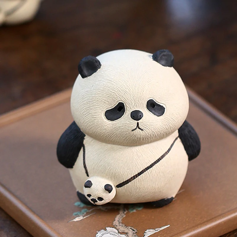 Handmade Clay Panda Tea Pet - Image 5