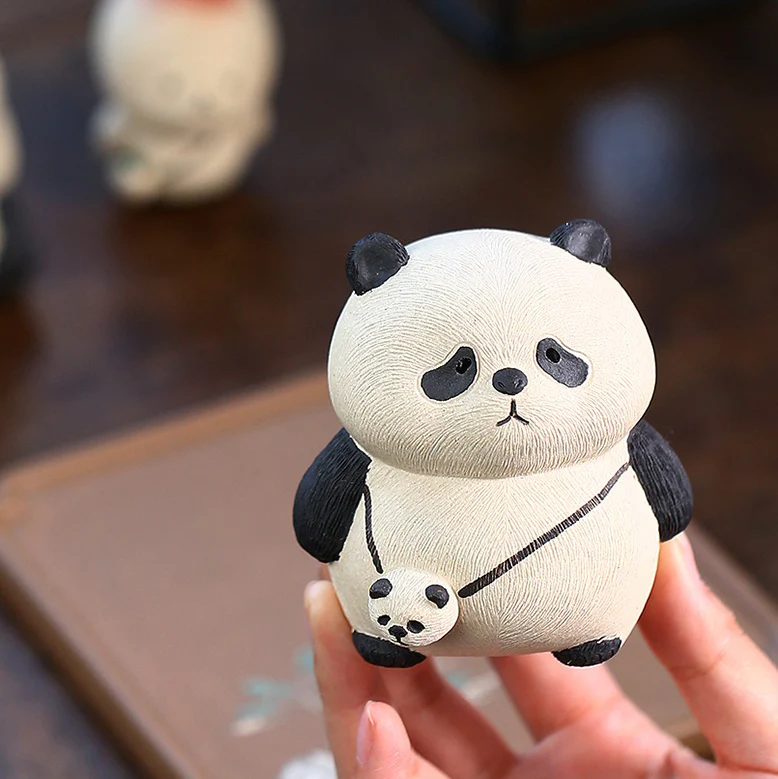 Handmade Clay Panda Tea Pet - Image 6