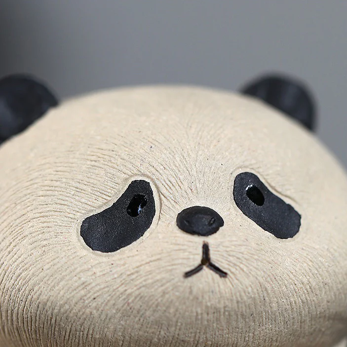 Handmade Clay Panda Tea Pet - Image 8