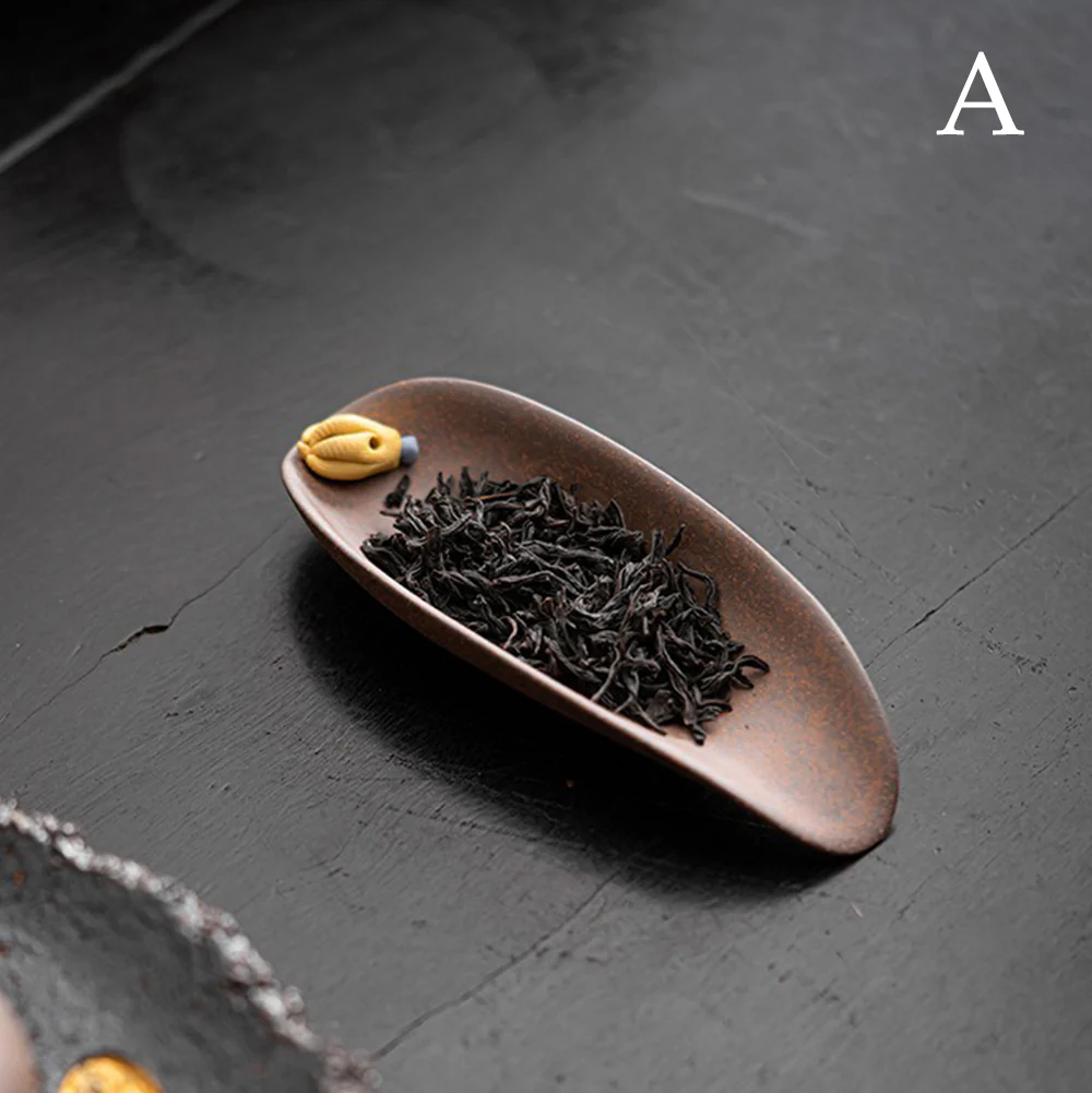 Handmade Coarse Pottery Cha He Tea Holder - Image 2