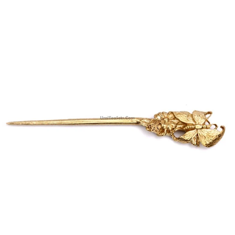 Handmade Flower Copper Tea Needle - Image 4