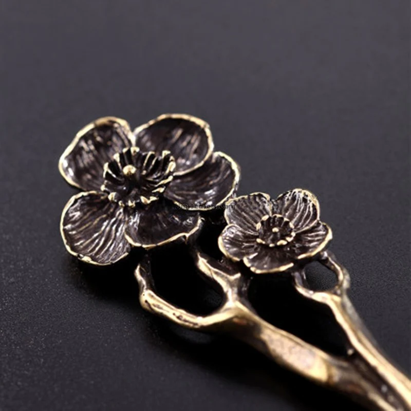 Handmade Flower Copper Tea Needle - Image 7