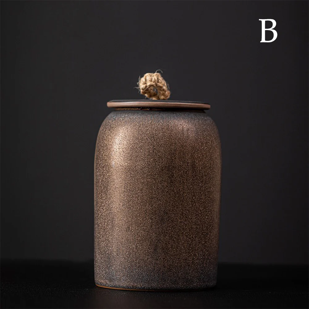 Handmade Japanese Coarse Pottery Tea Caddy - Image 3