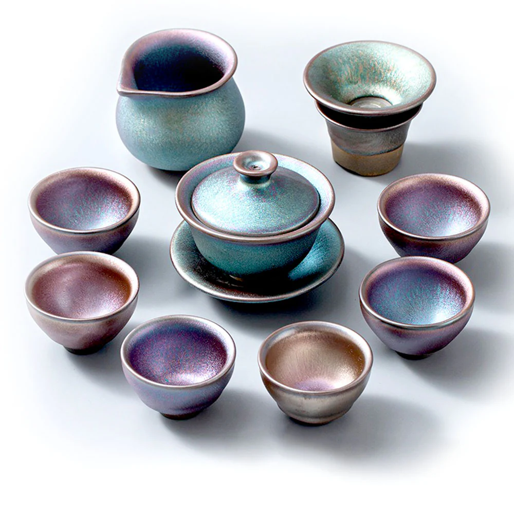 Handmade Tenmoku Tianmu Jian Zhan Tea Set - Image 2