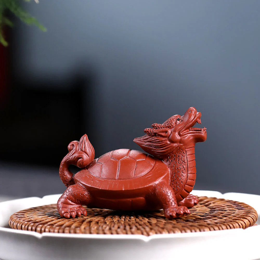 Handmade Yixing Clay Dragon Turtle Tea Pet - Image 2