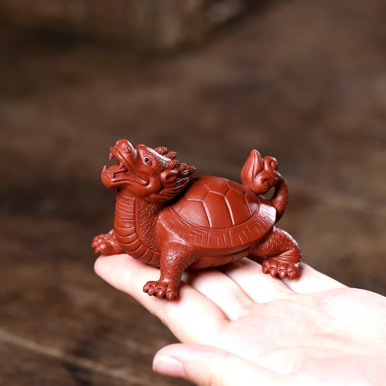 Handmade Yixing Clay Dragon Turtle Tea Pet - Image 6