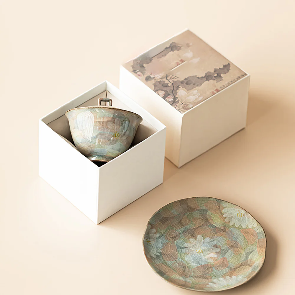 Ice Crack Daisy Porcelain Gaiwan - Image 3