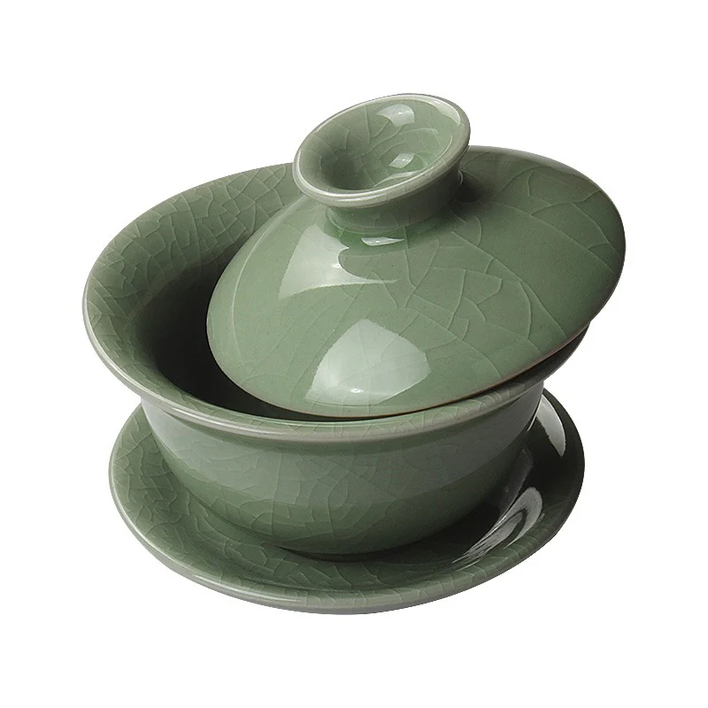 Ice Crack Longquan Celadon Gaiwan - Image 14