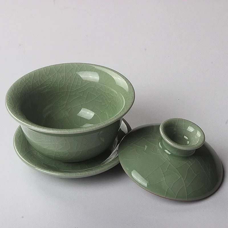 Ice Crack Longquan Celadon Gaiwan - Image 15