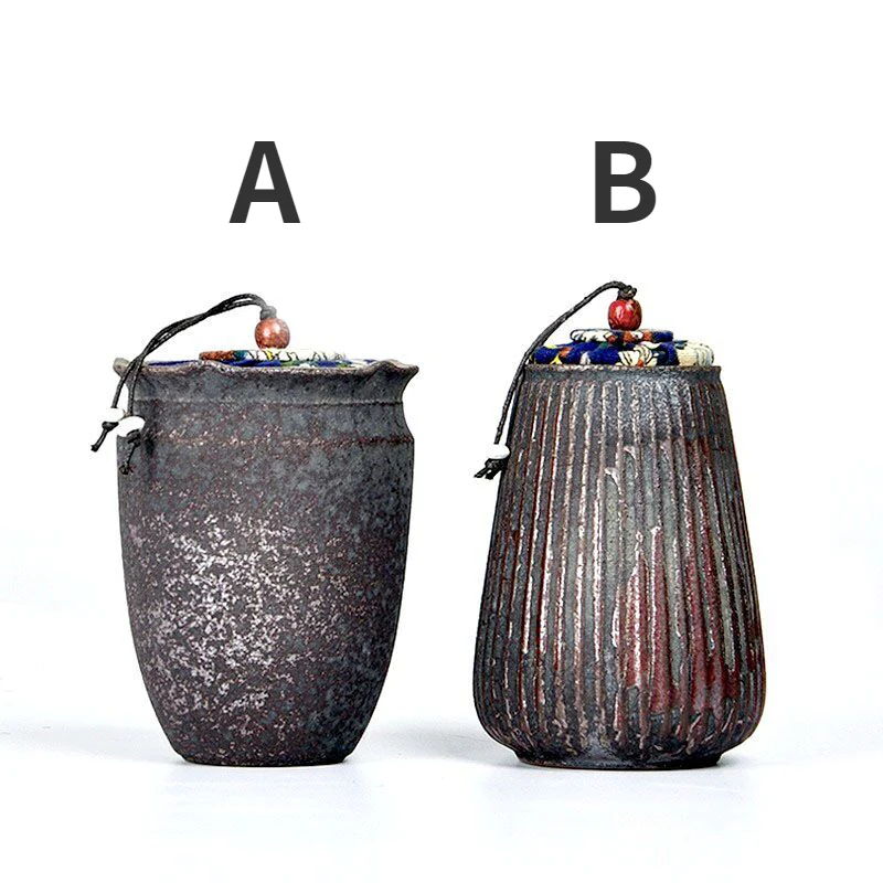 Iron Style Coarse Pottery Tea Caddy - Image 4