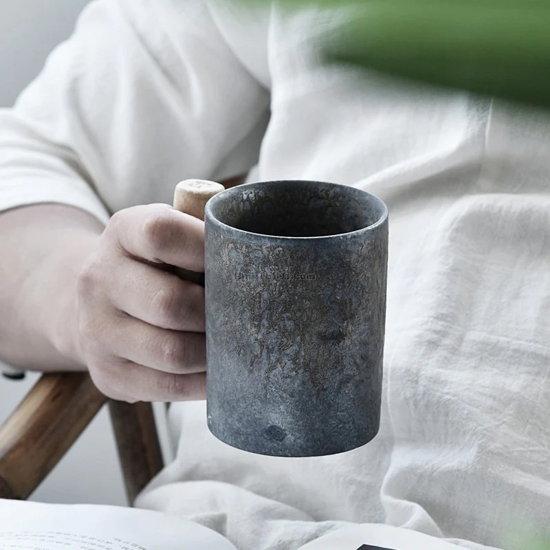 Iron Style Japanese Tea Cup With Handle - Image 3