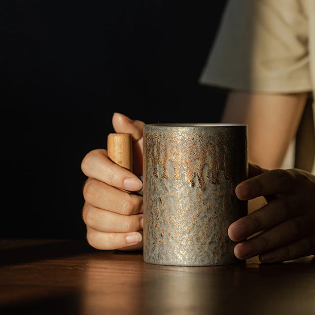 Iron Style Japanese Tea Cup With Handle - Image 6