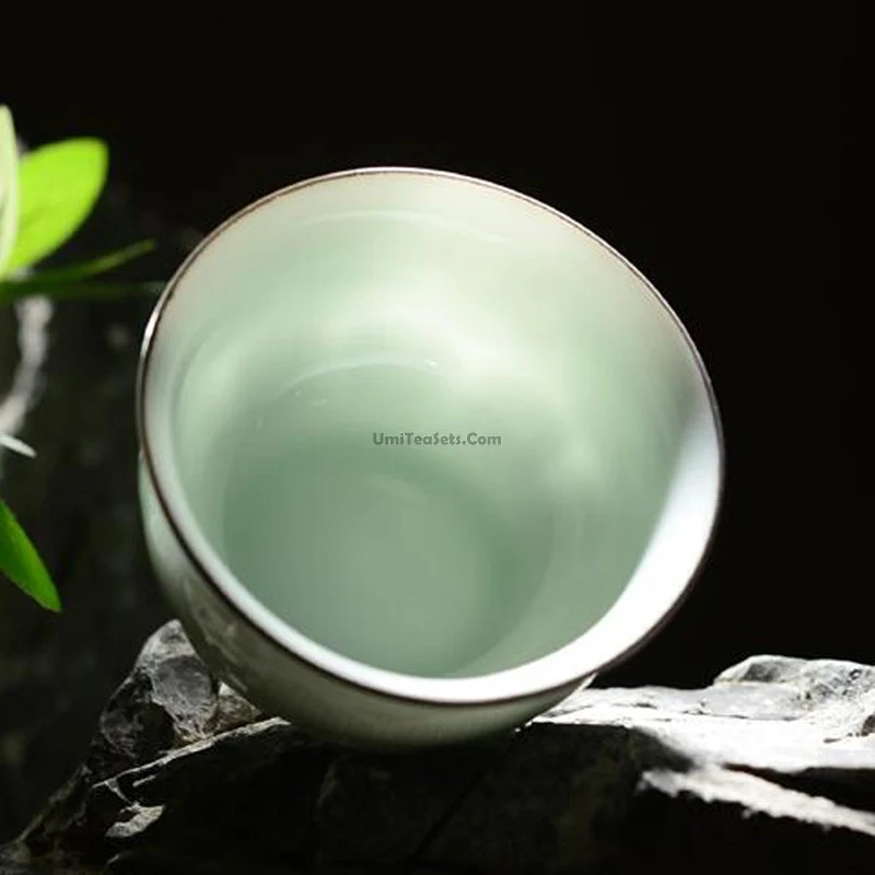 Jade Porcelain Lotus Gongfu Tea Cup (Set of 6) - Image 2