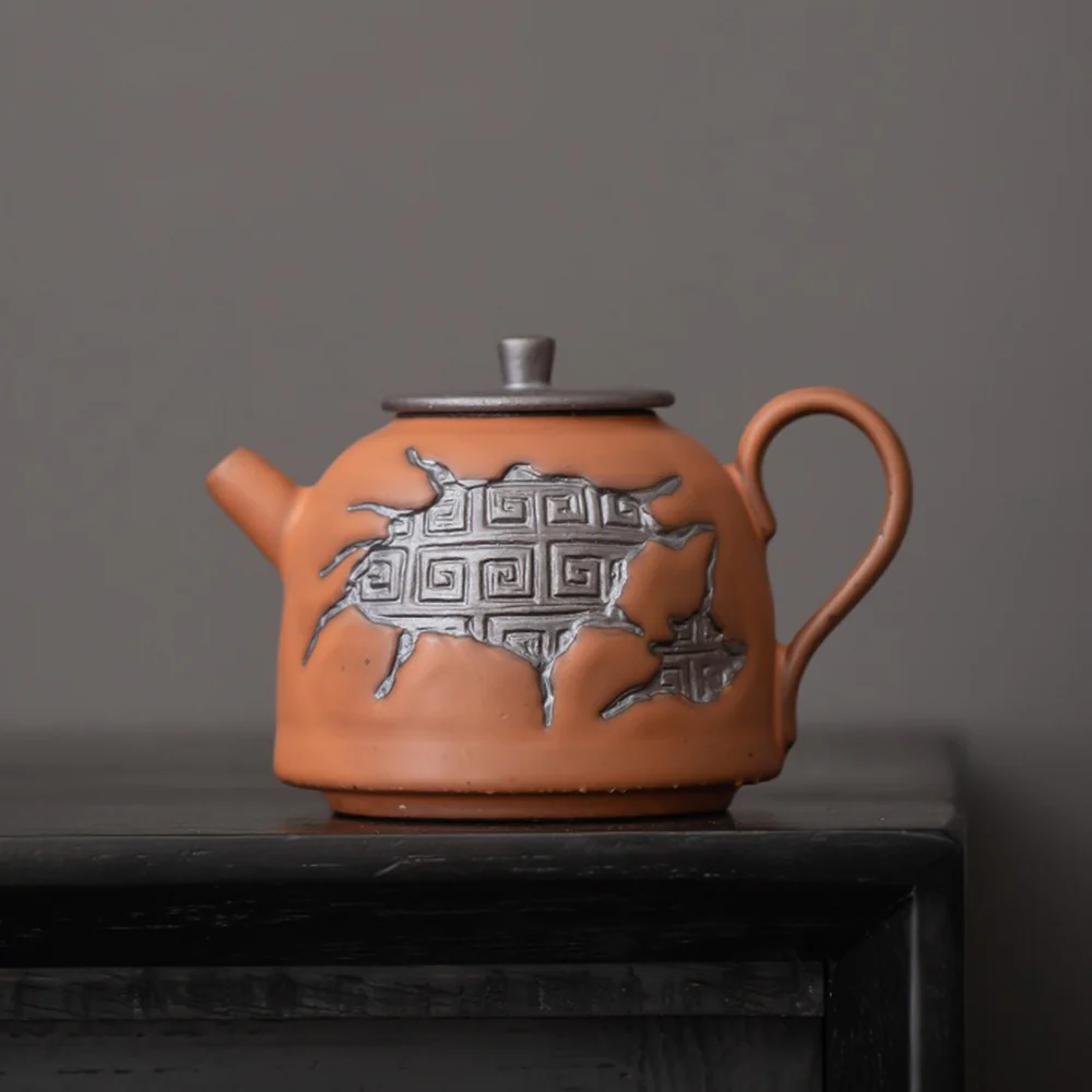 Japanese Auspicious Clouds Pottery Tea Set - Image 5