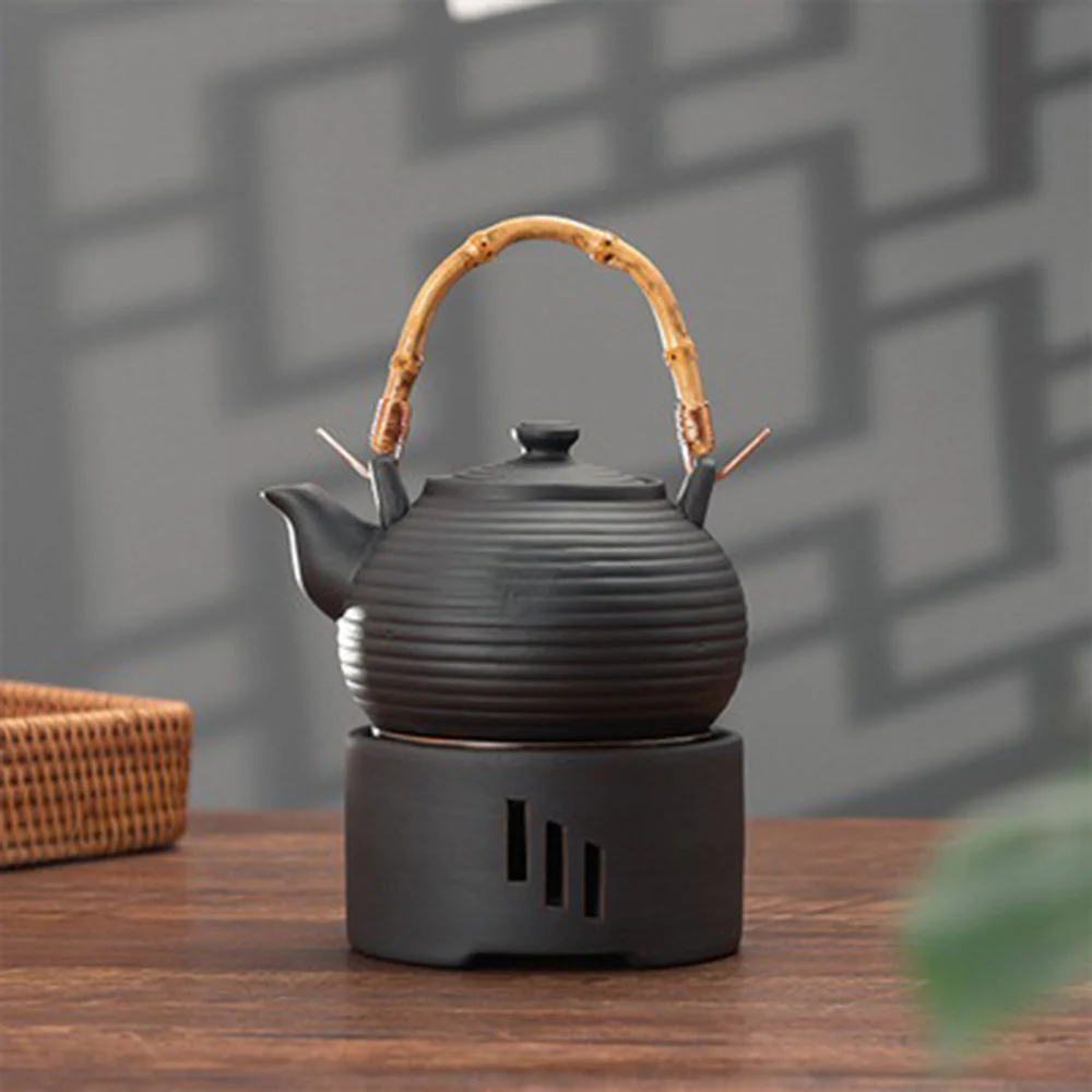 Japanese Clay Tea Set With Warmer And Tray - Image 6