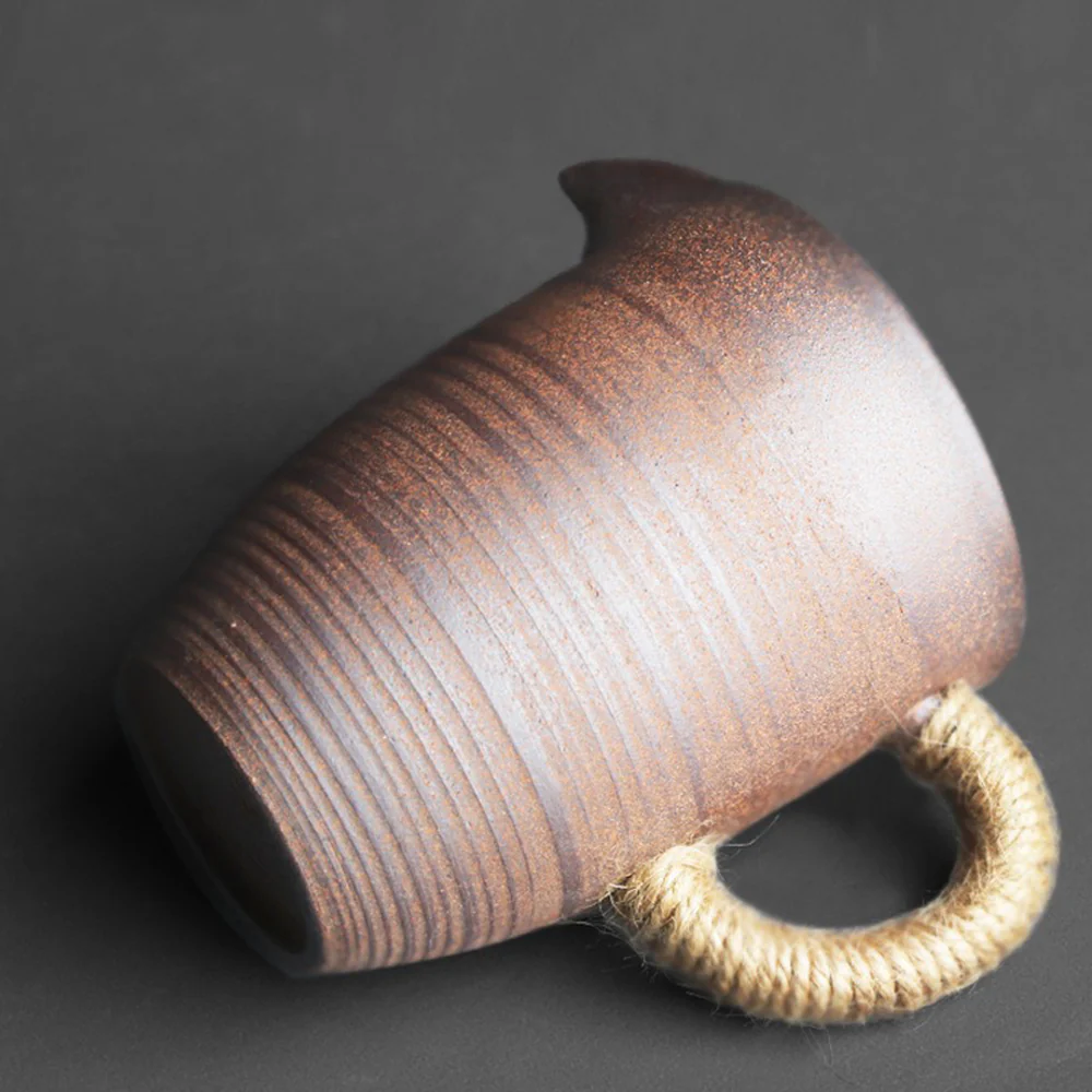 Japanese Coarse Pottery Fair Cup - Image 3