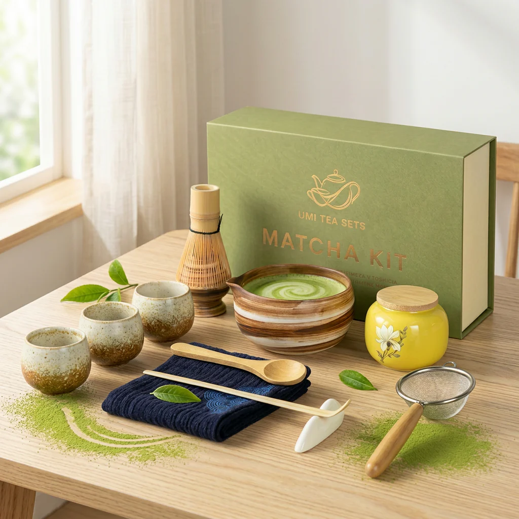 Japanese Coarse Pottery Matcha Tea Set