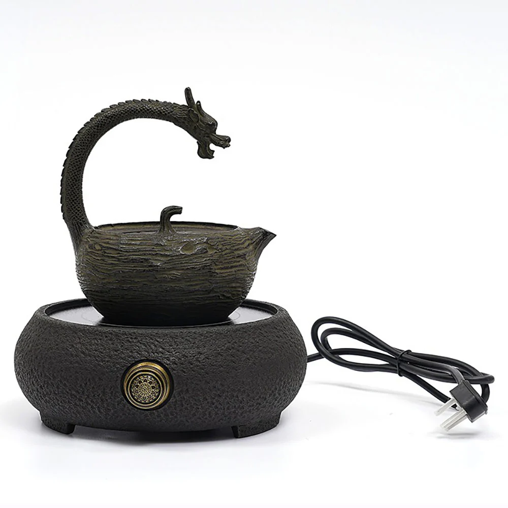 Japanese Dragon Handle Cast Iron Teapot - Image 2