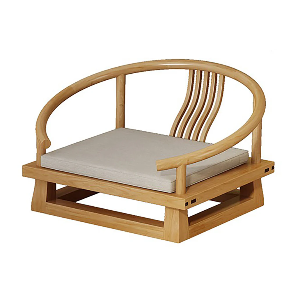 Japanese Elm Wood Tatami Tea Table Set - Image 4