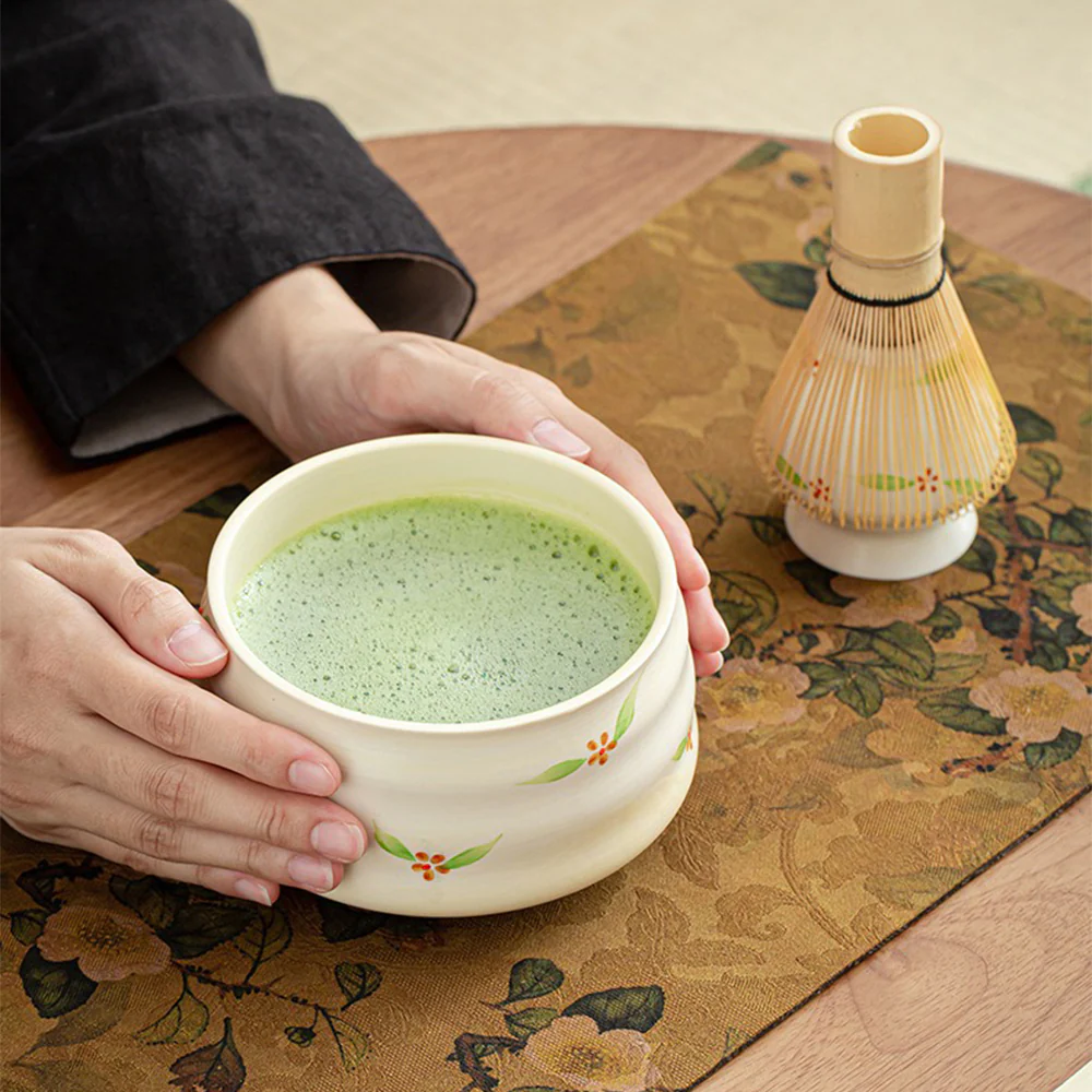 Japanese Floral Matcha Green Tea Set - Image 5