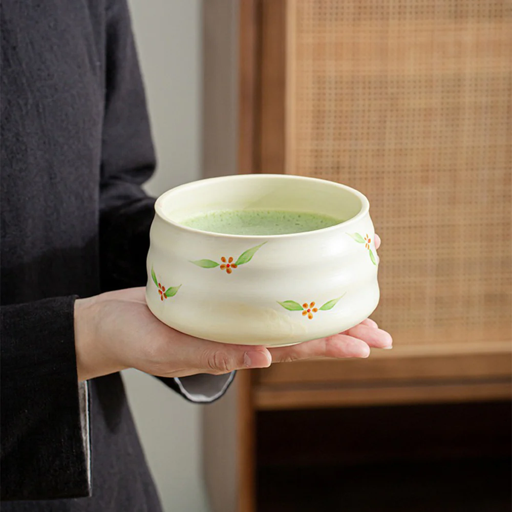 Japanese Floral Matcha Green Tea Set - Image 6