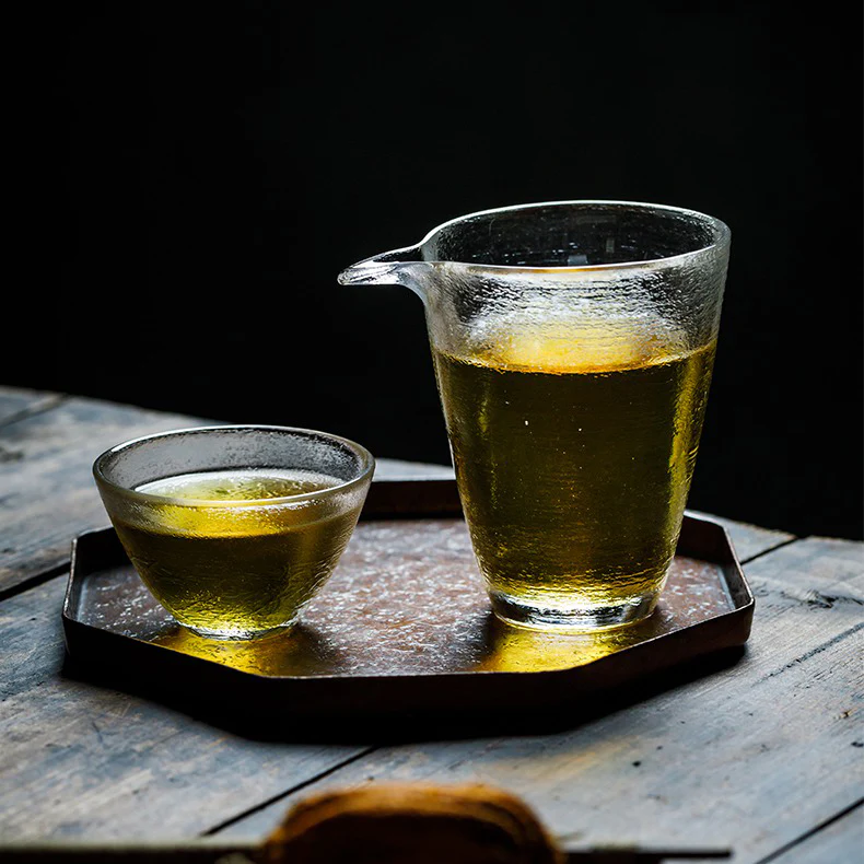 Japanese Glass Fair Cup With Golden Rim - Image 8