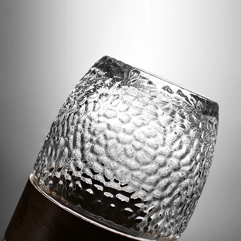 Japanese Glass Tea Cup With Wooden Lid - Image 6