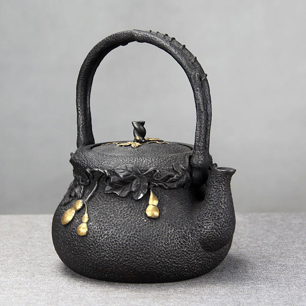 Japanese Gourd Cast Iron Teapot - Image 2