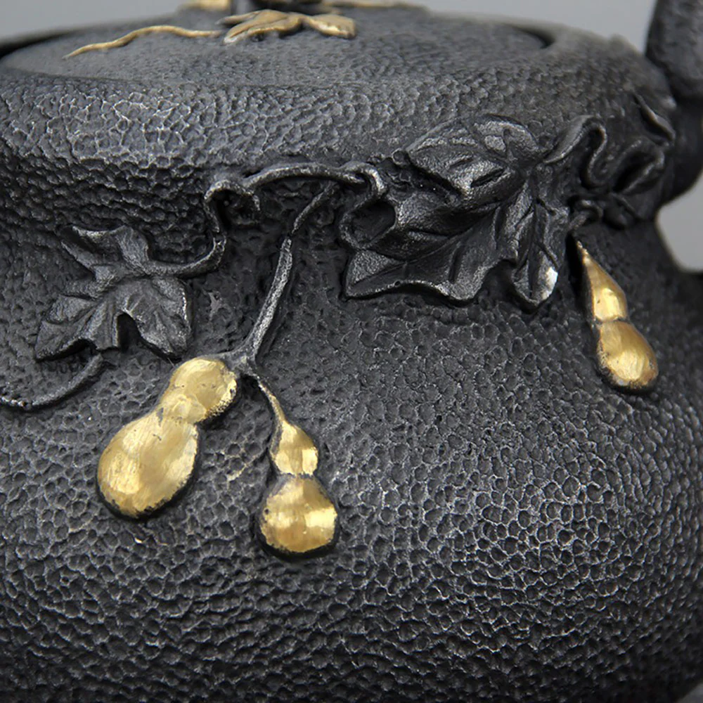 Japanese Gourd Cast Iron Teapot - Image 4