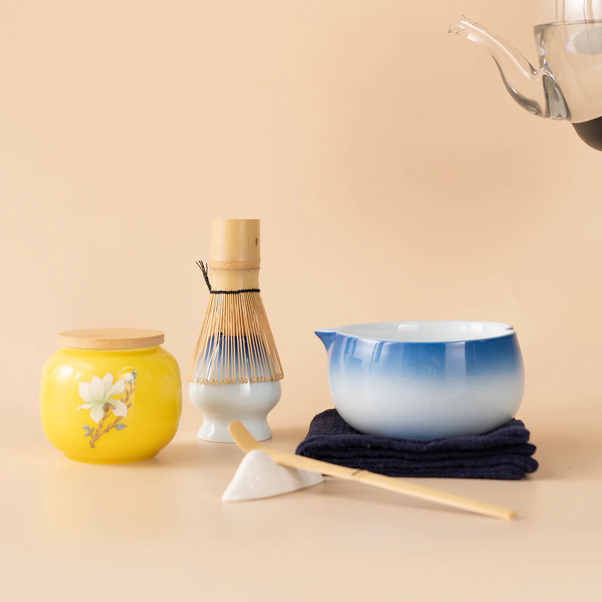 Japanese Gradient Blue Matcha Tea Set - Image 3