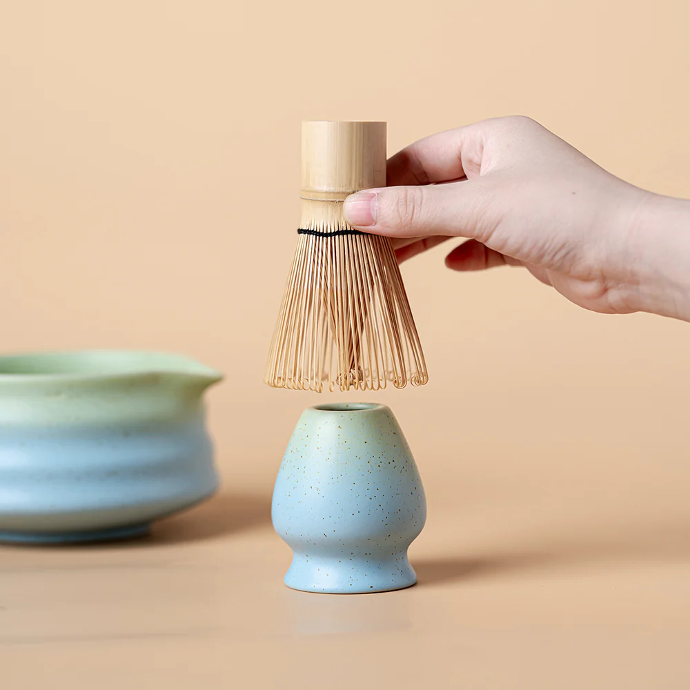 Japanese Gradient Green & Blue Matcha Tea Set - Image 6