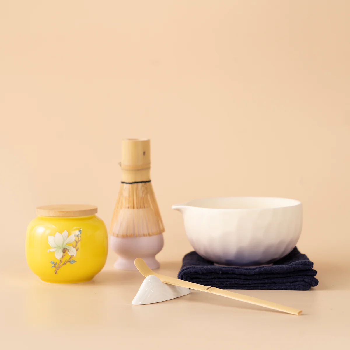 Japanese Gradient Green Ceramic Matcha Tea Set - Image 6