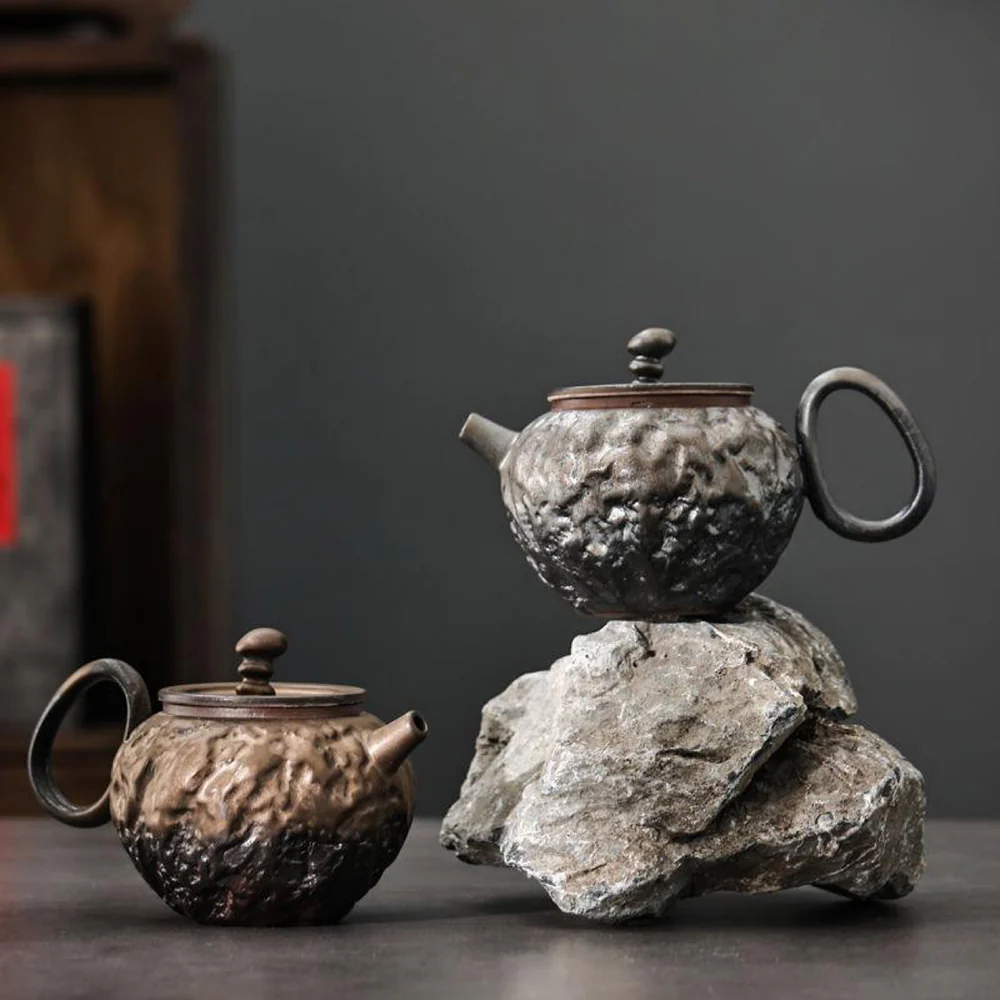 Japanese Gyokko Stone Texture Teapot - Image 4