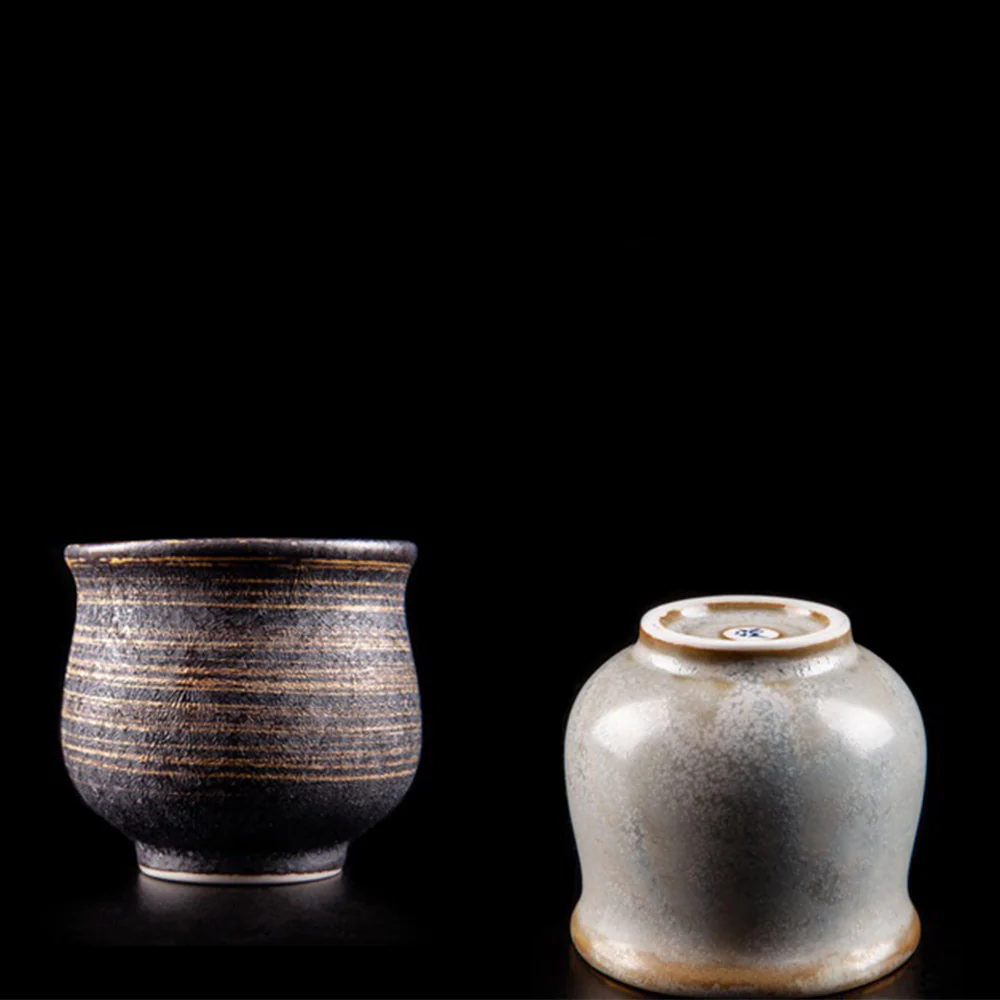 Japanese Hasami Ware Tianmoku Tea Cup Set of Six - Image 4
