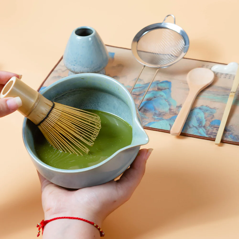 Japanese Blue Matcha Green Tea Set - Image 3