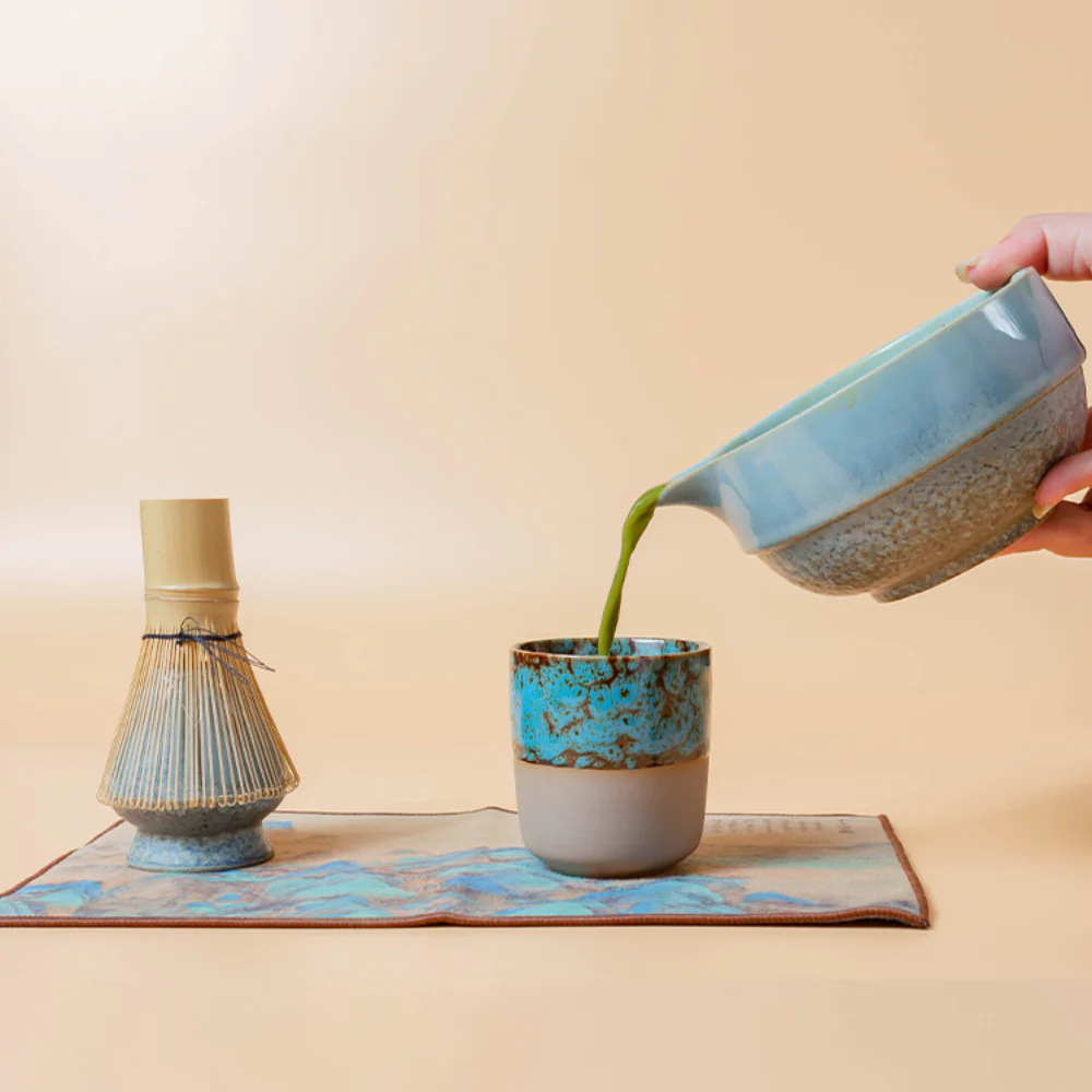 Japanese Blue Matcha Green Tea Set - Image 6