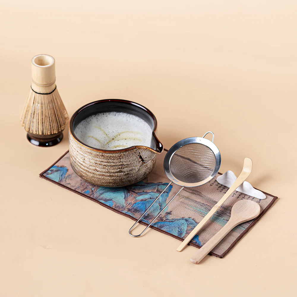 Japanese Kiln Changed Matcha Green Tea Set - Image 2