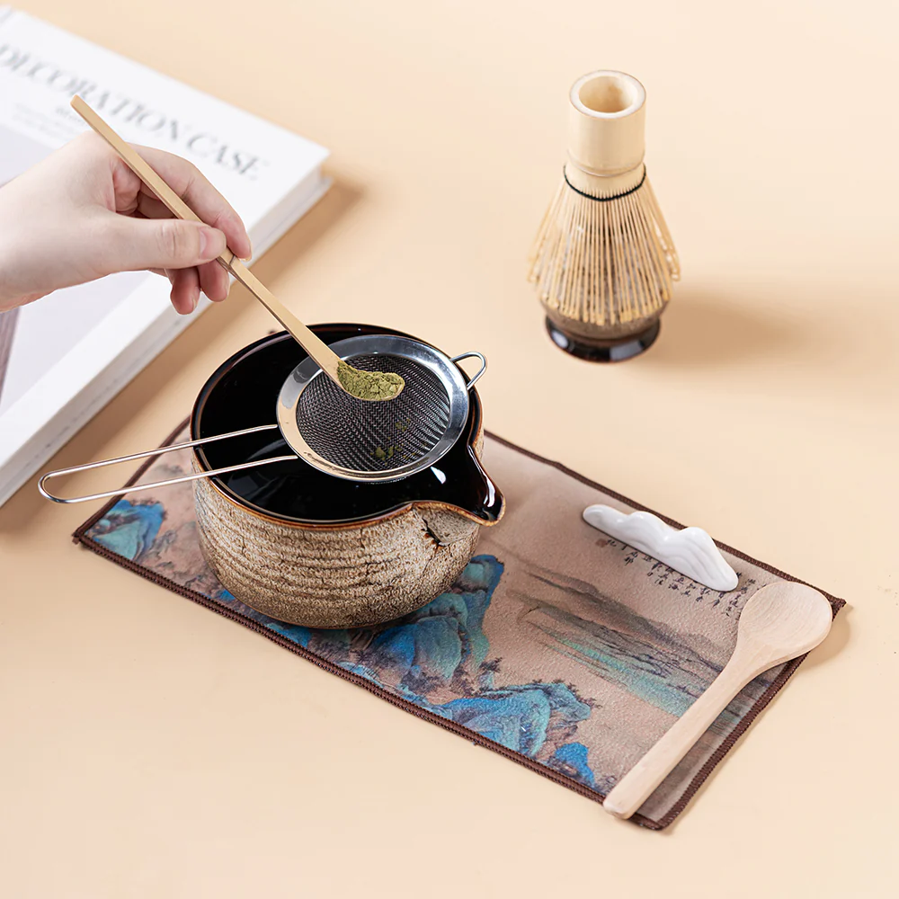 Japanese Kiln Changed Matcha Green Tea Set - Image 4