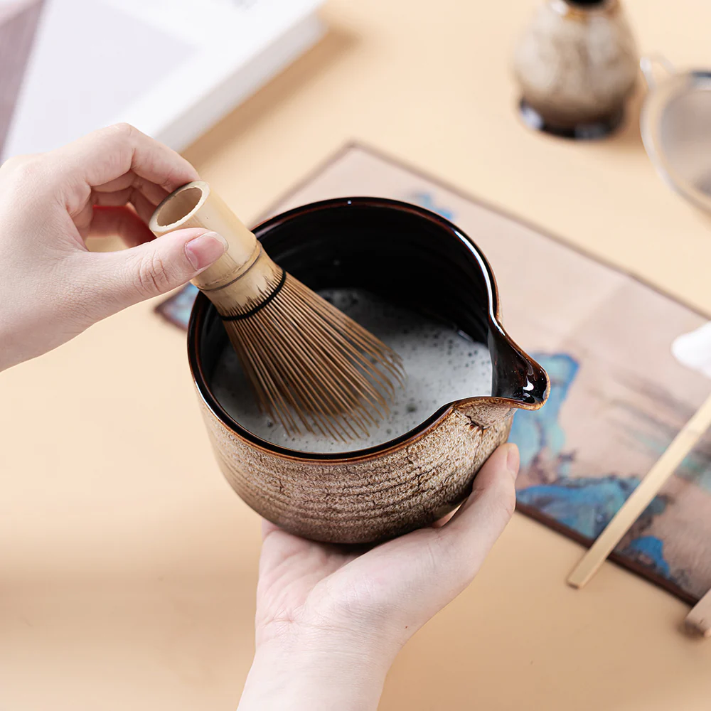 Japanese Kiln Changed Matcha Green Tea Set - Image 5
