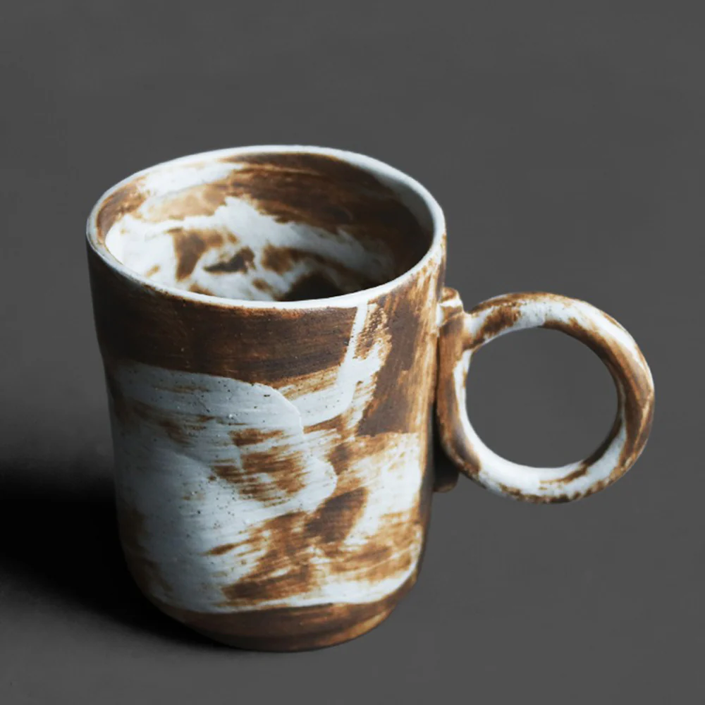 Japanese Kiln Coarse Pottery Wabi-sabi Mug - Image 2