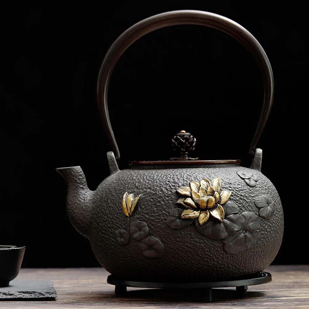 Japanese Lotus Cast Iron Teapot
