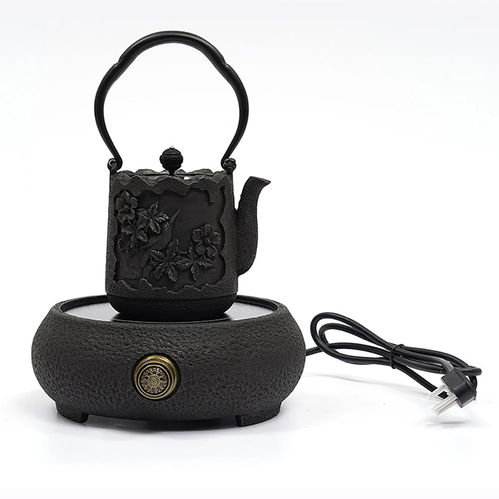 Japanese Magpie And Blossom Cast Iron Teapot - Image 2
